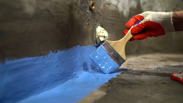 Commercial Waterproofing project at a Montclair, VA business property by SJ Waterproofing Pros